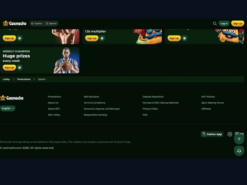 Monitoring cashbacku i rakebacku Casinacho Casino mobilnie